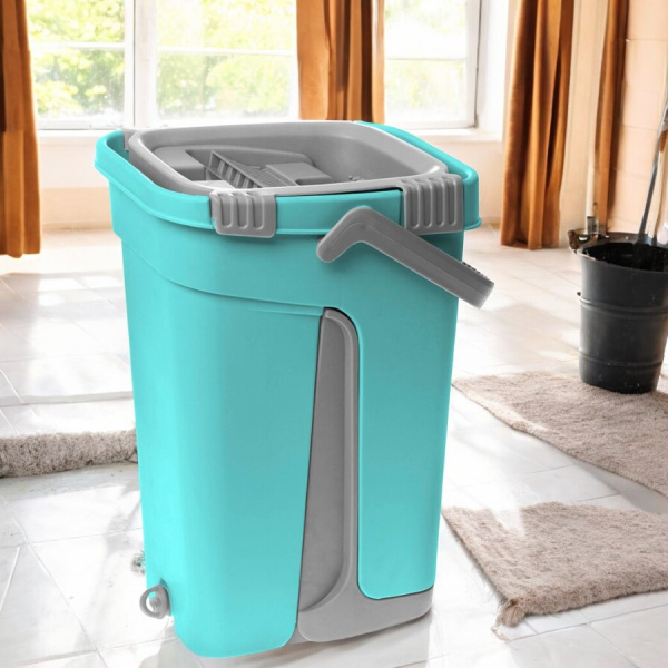 Швабра с ведром 10 л. и автоматическим отжимом - комплект для уборки "Чистые ручки" You'll love